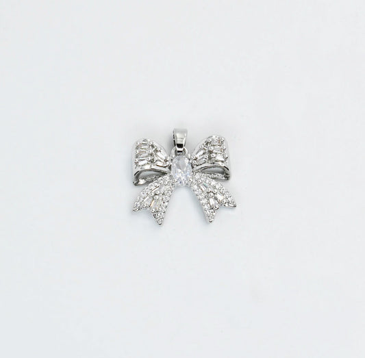 Silver Big Bow Charm CH-50