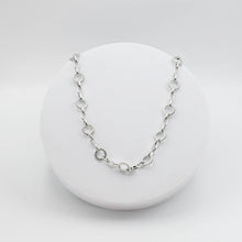 Load image into Gallery viewer, Silver Circle Chain Link Necklace M10
