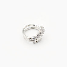 Load image into Gallery viewer, Silver Twisted Teardrop Ring
