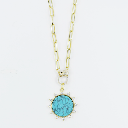 Solar Turquoise Muse Necklace