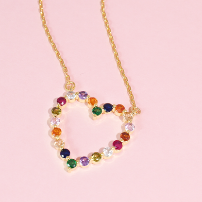 Sparkle Heart Multi Necklace
