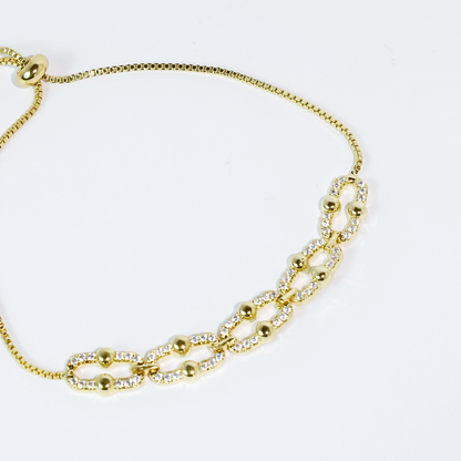 Sparkle Link Gold Bracelet