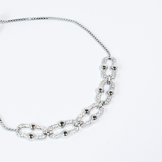 Sparkle Link Silver Bracelet