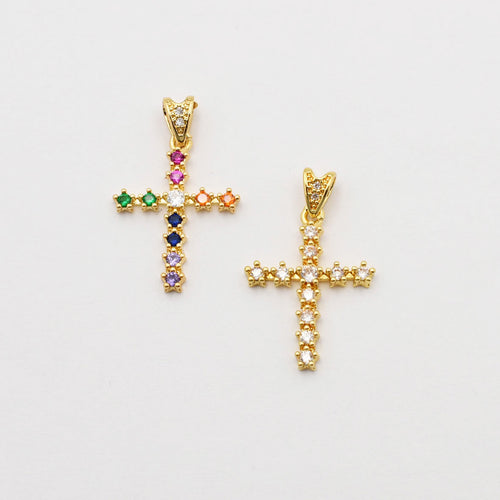 Sparkling Cross Charm