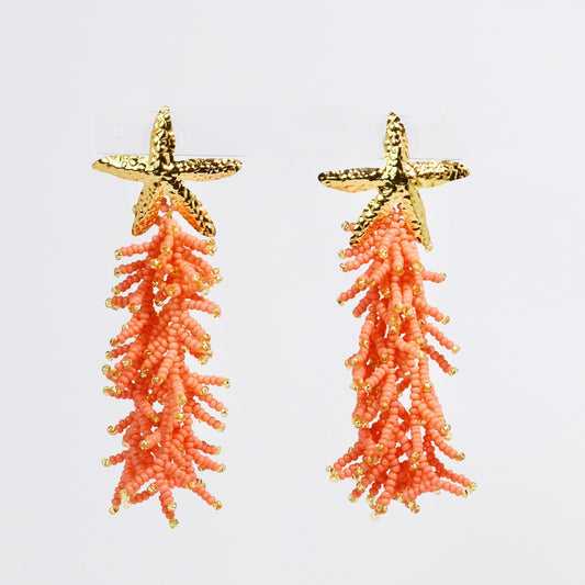 Coastal Star Coral Earrings