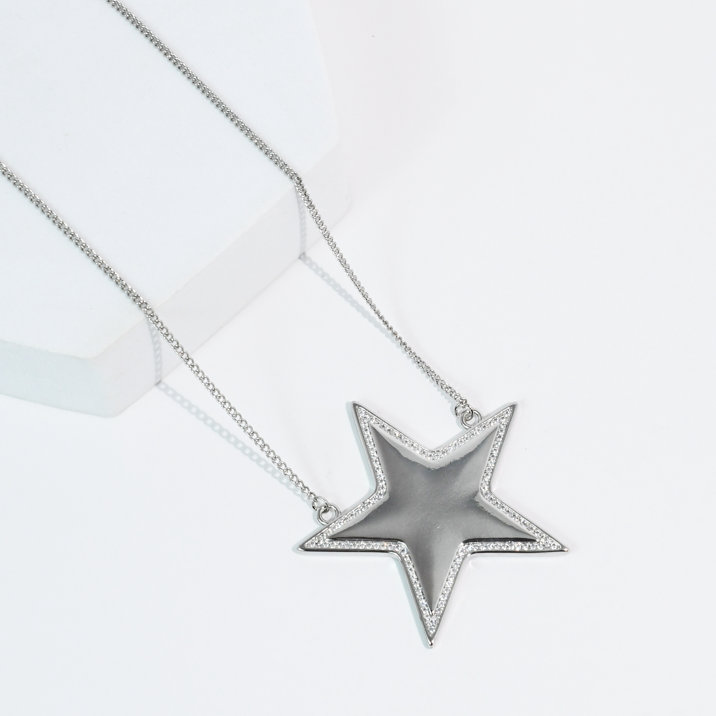 Star of the Show Silver Necklace