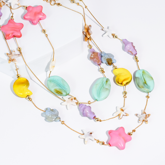 Starfish Kisses Long Necklace