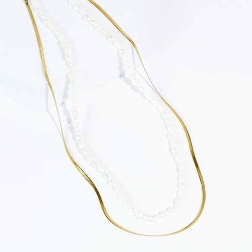 Double Baby Pearl  Necklace