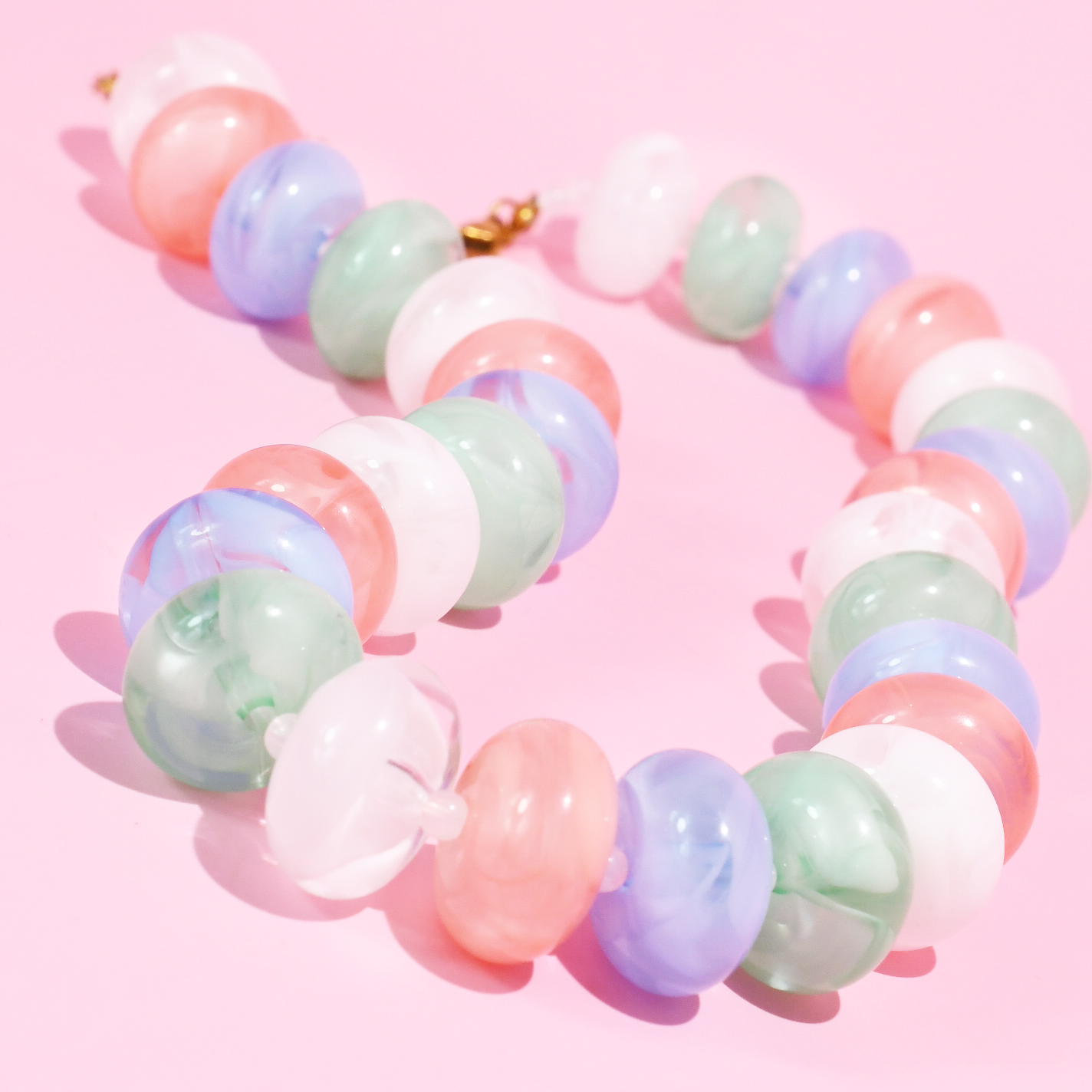 Sugar Bead Multi Pastel Necklace