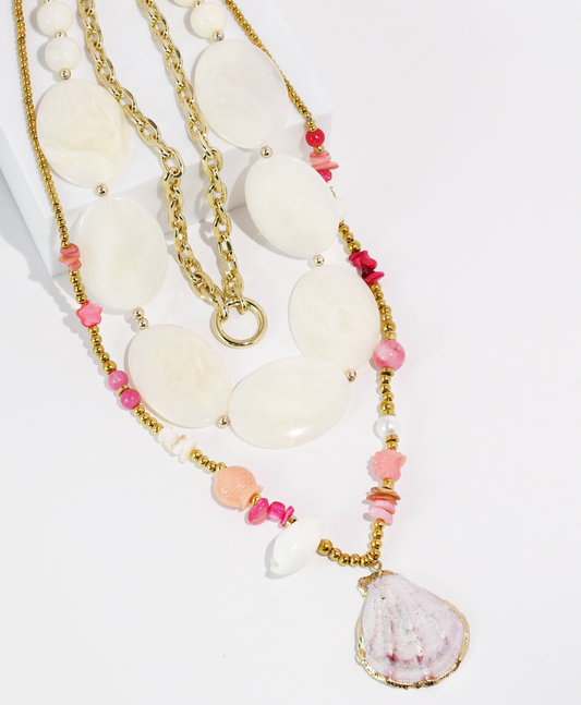 Sugar Shell Stack Necklace