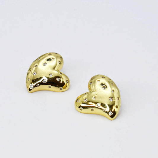 Sweetheart Dots Gold Stud D27