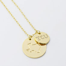 Load image into Gallery viewer, TCU Double Circle Necklace Gold T35
