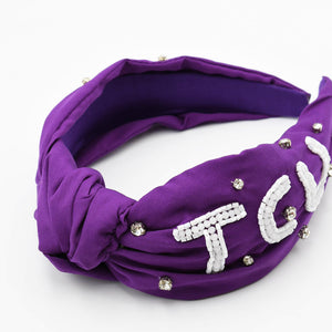 TCU Purple/White Headband U82