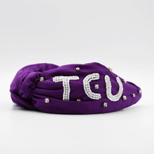 Load image into Gallery viewer, TCU Purple/White Headband U82
