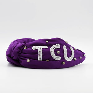 TCU Purple/White Headband U82