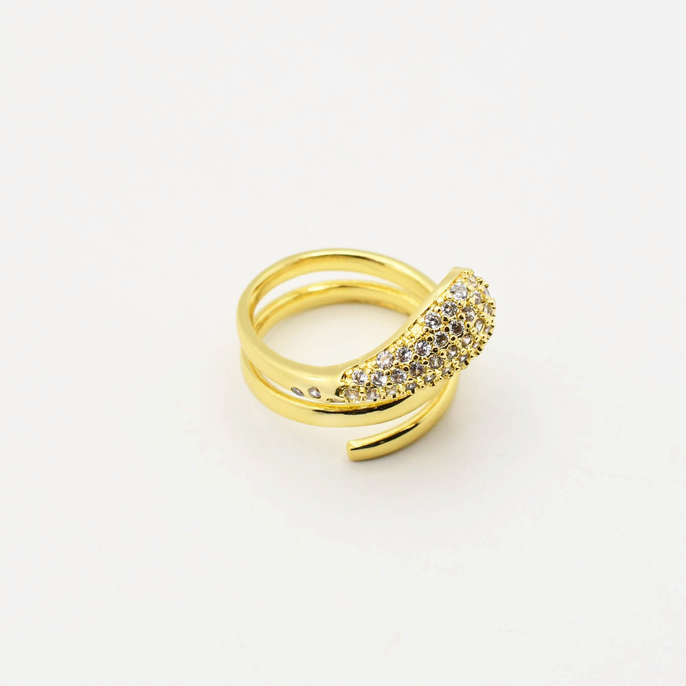 Gold Twisted Teardrop Ring P1