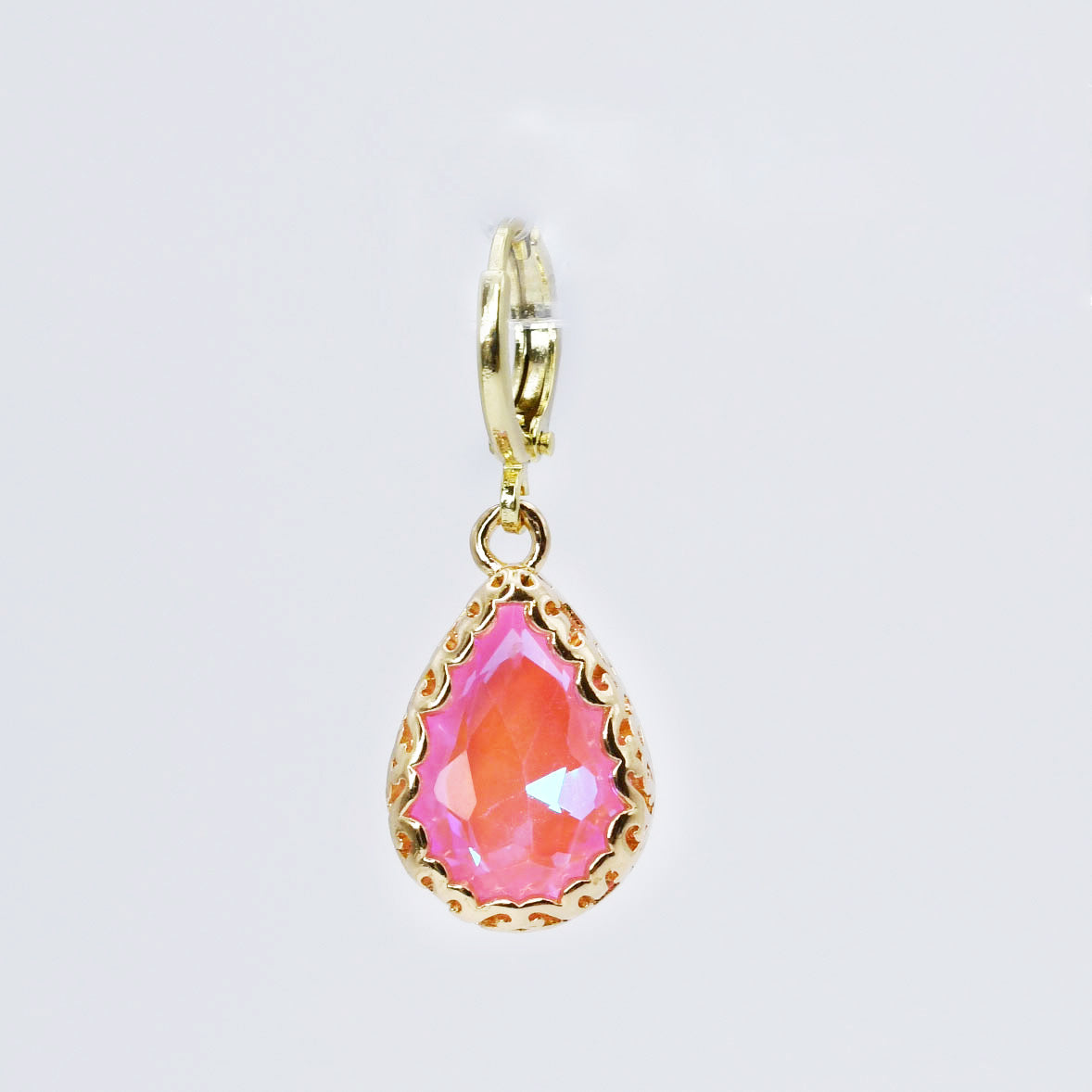 Teardrop Pink Charm CH-361