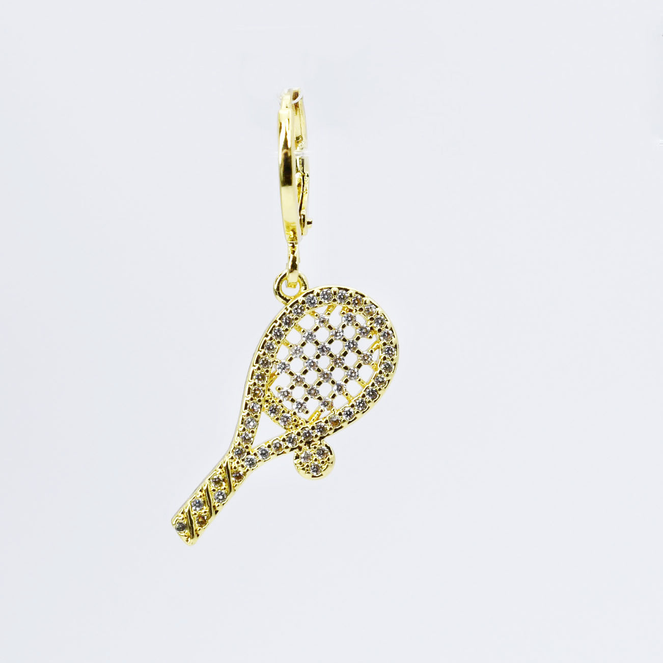 Tennis Paddle Charm Gold CH-261