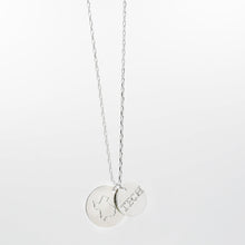 Load image into Gallery viewer, Texas Tech Double Circle Map Necklace Silver T31
