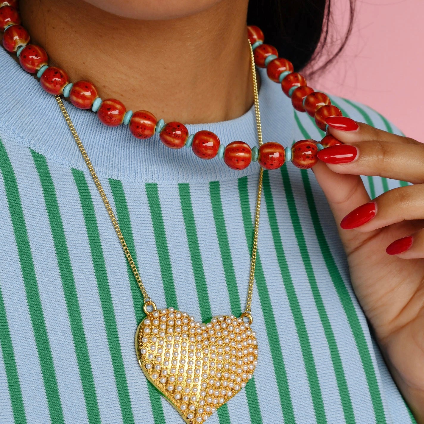 Love Big Red Necklace