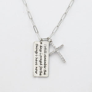 Thankful Necklace Silver I-27