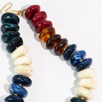 The Icon Burgundy/Navy Necklace