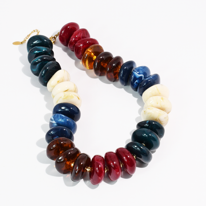 The Icon Burgundy/Navy Necklace