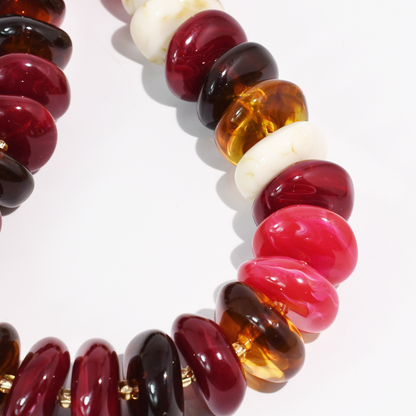 The Icon Fuchsia/Ivory Necklace