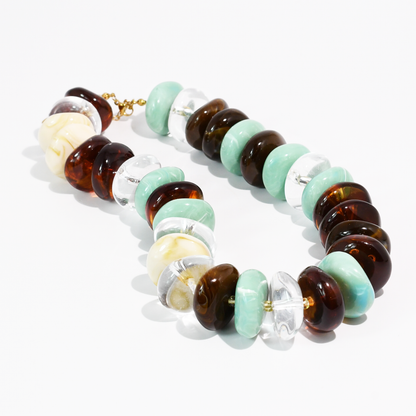 The Icon Mint/Brown Necklace