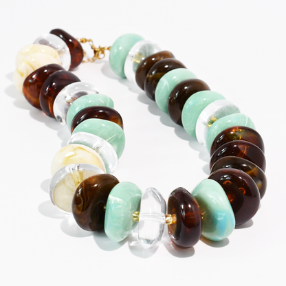 The Icon Mint/Brown Necklace