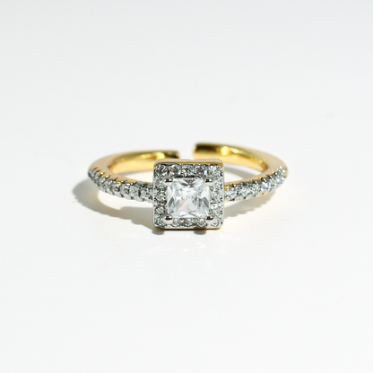 hypoallergenic ring, waterproof ring, tarnish free jewelry, boutique wholesale jewelry, dainty gold ring, gemstone statement ring, sparkly cubic zirconia ring, high quality jewelry gifts, elegant gold plated ring, trendy fashion ring, pastel gemstone ring