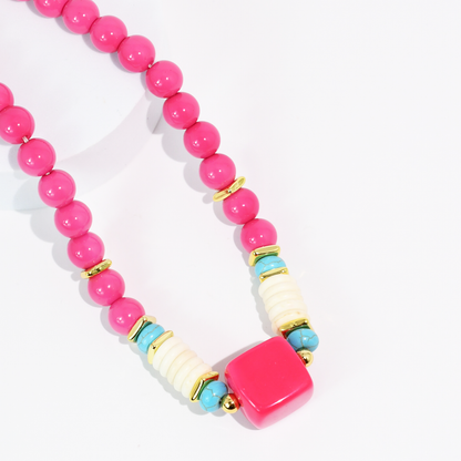 Trinket Hot Pink Necklace