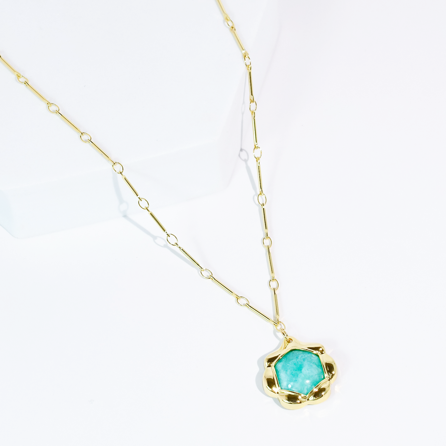 Turquoise Petal Kiss Necklace
