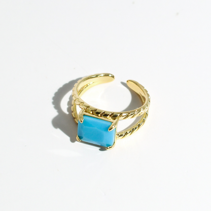 Turquoise Twist Ring