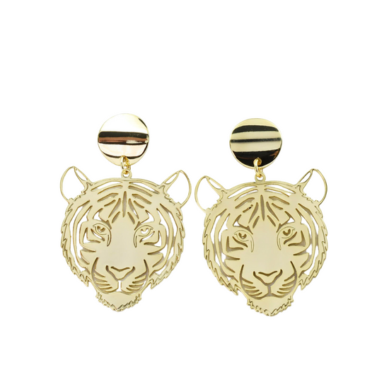 LSU Tiger Earrings Gold T27