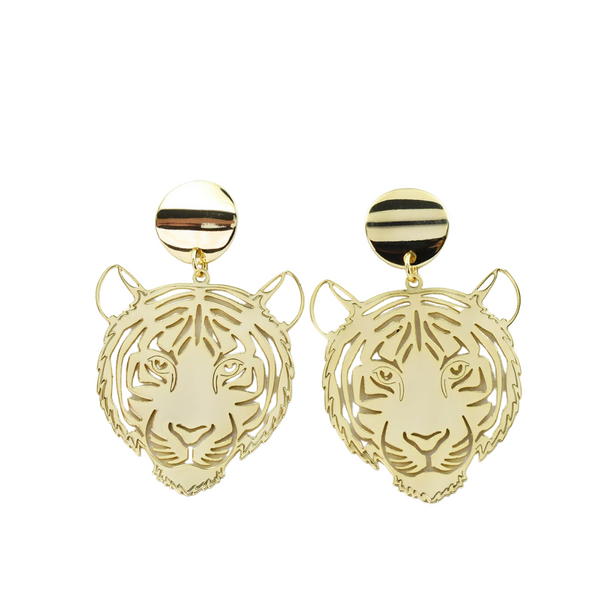 LSU Tiger Earrings Gold