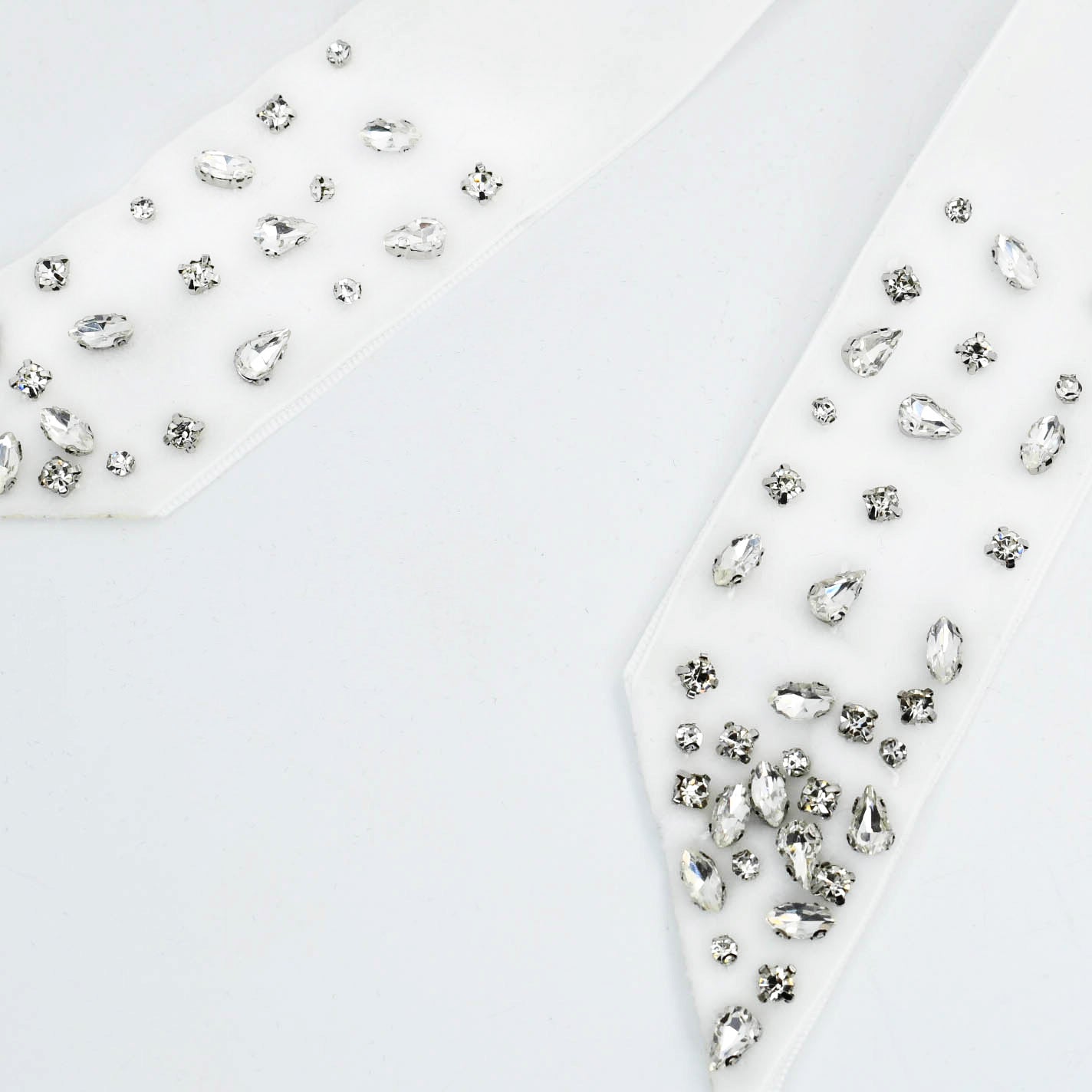 White Jeweled Bow