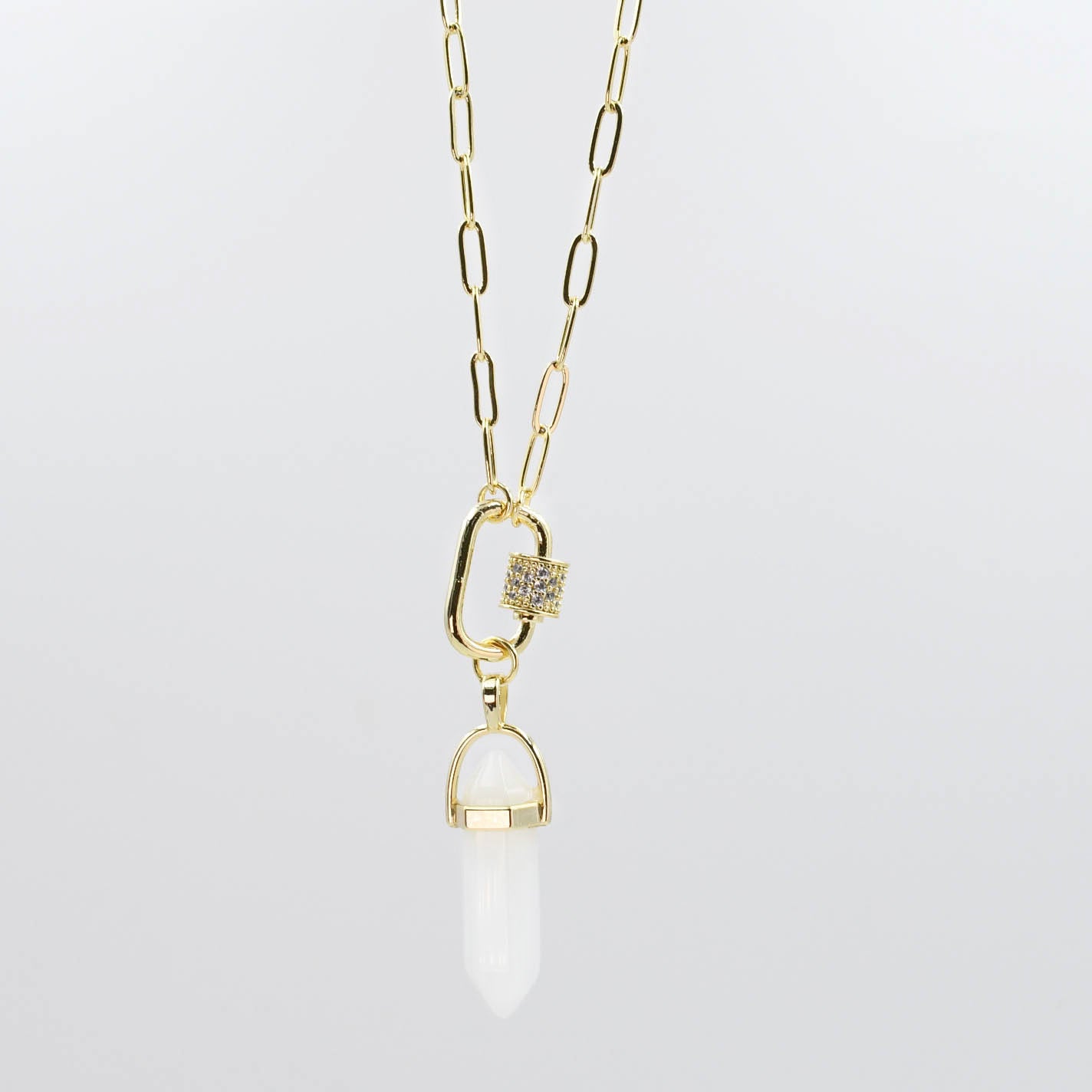 White Crystal Pendant L6