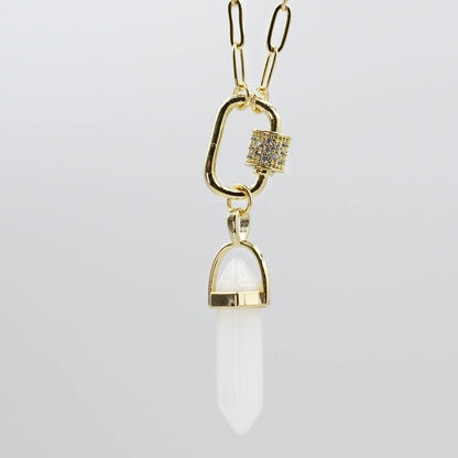 White Crystal Pendant L6