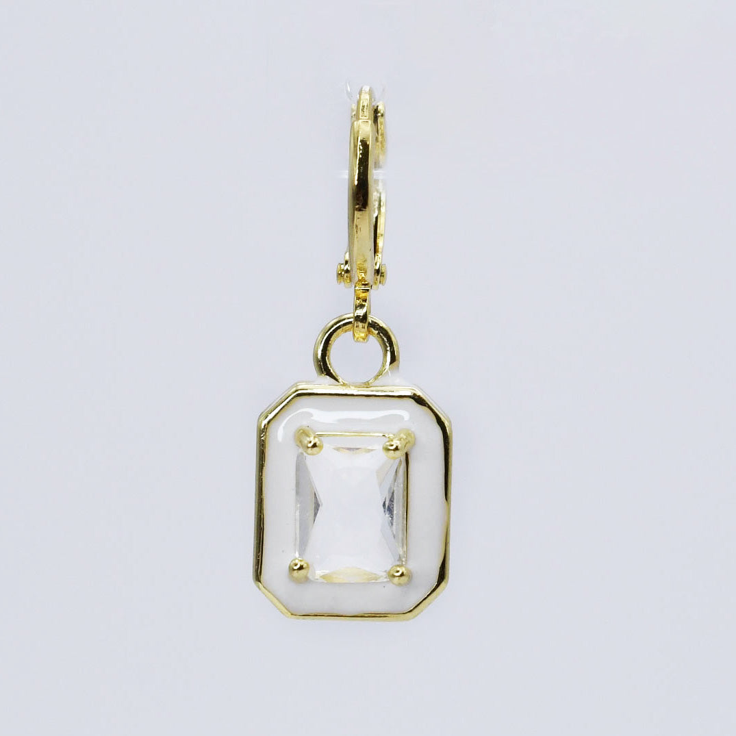 White Crystal Pendant Charm CH-202