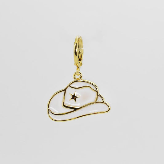 White Cowboy Hat Charm CH-258