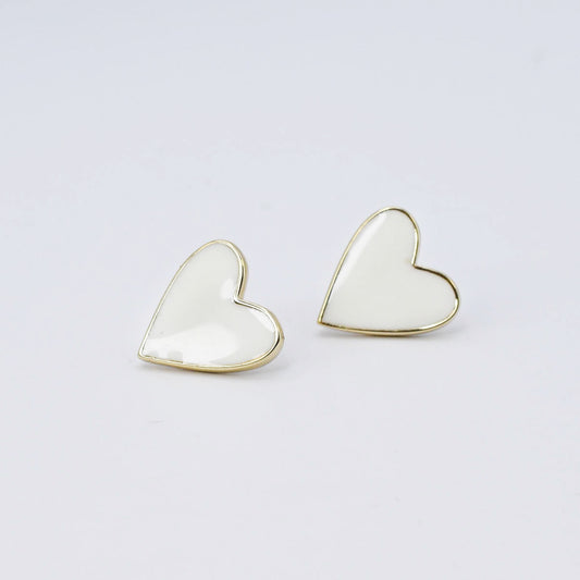 White Heart Studs C19