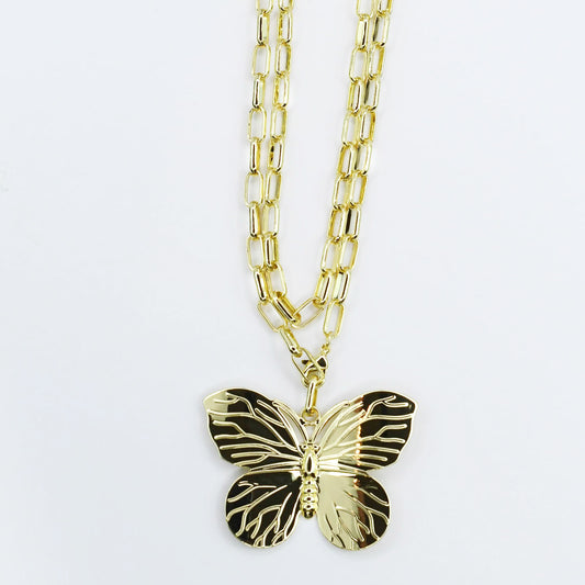 Wings of Grace Double Chain Necklace