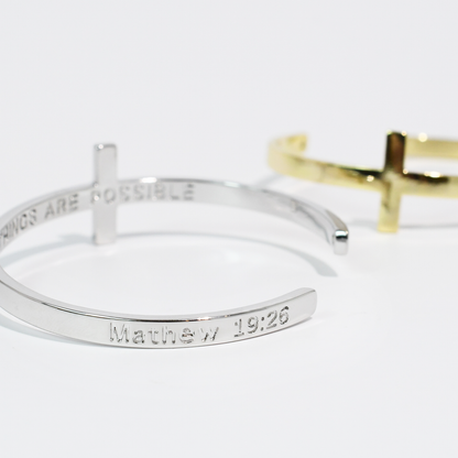 With God All Things Are Possible Bangle