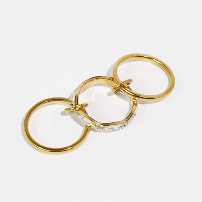 Ziggy Layer Band Gold Size 7