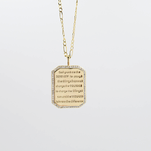 God Grant me Serenity Necklace Gold I-47