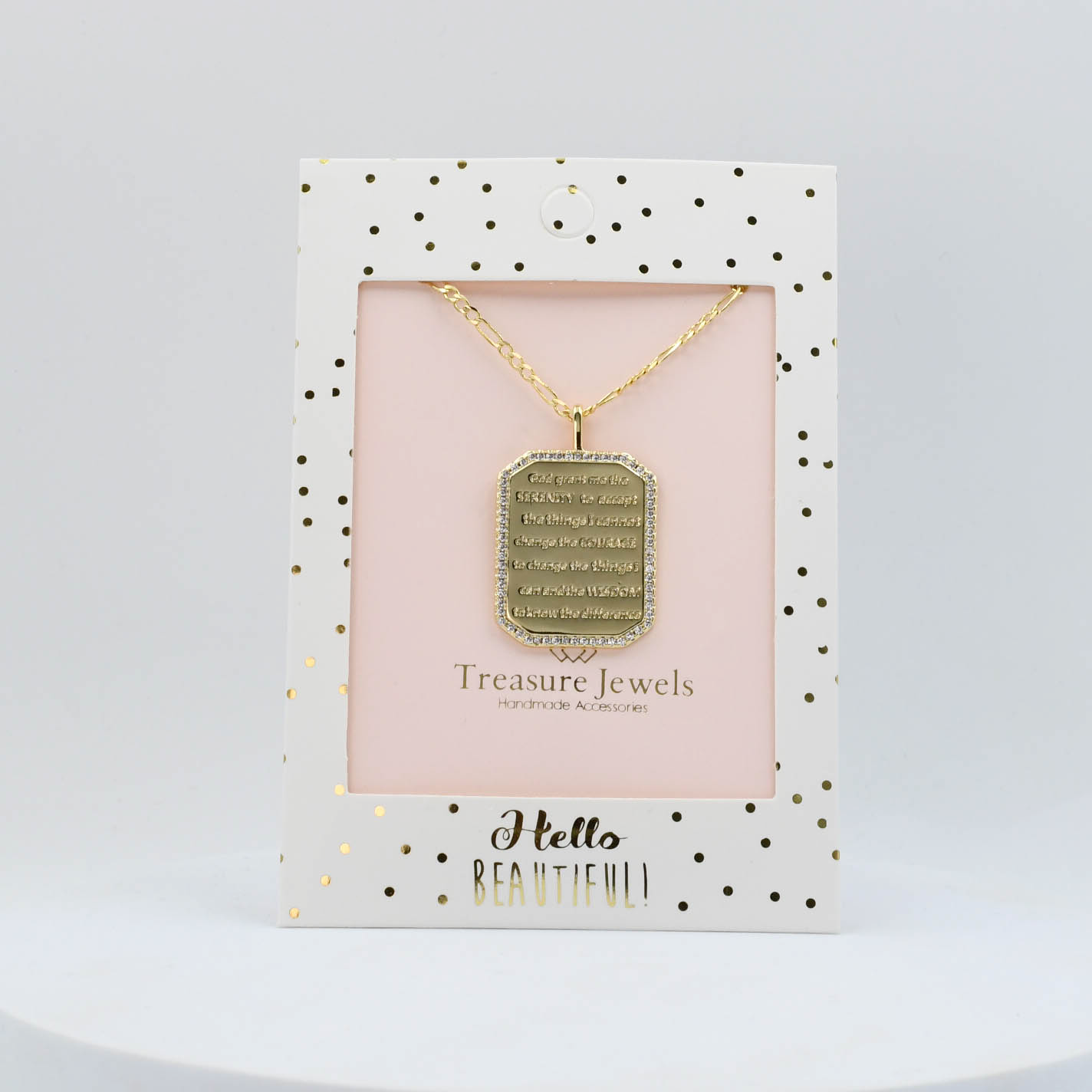 God Grant me Serenity Necklace Gold I-47