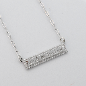 Silver Wait on the Lord Necklace