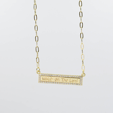 Load image into Gallery viewer, Wait on the Lord Gold Necklace

