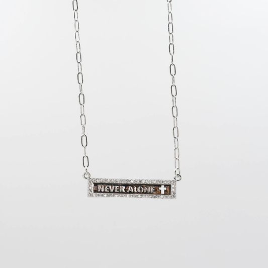 Never Alone Silver Necklace I-29